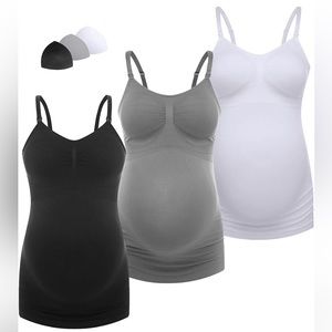 Maternity/nursing cami with build in shelf bra (pack of 3)
